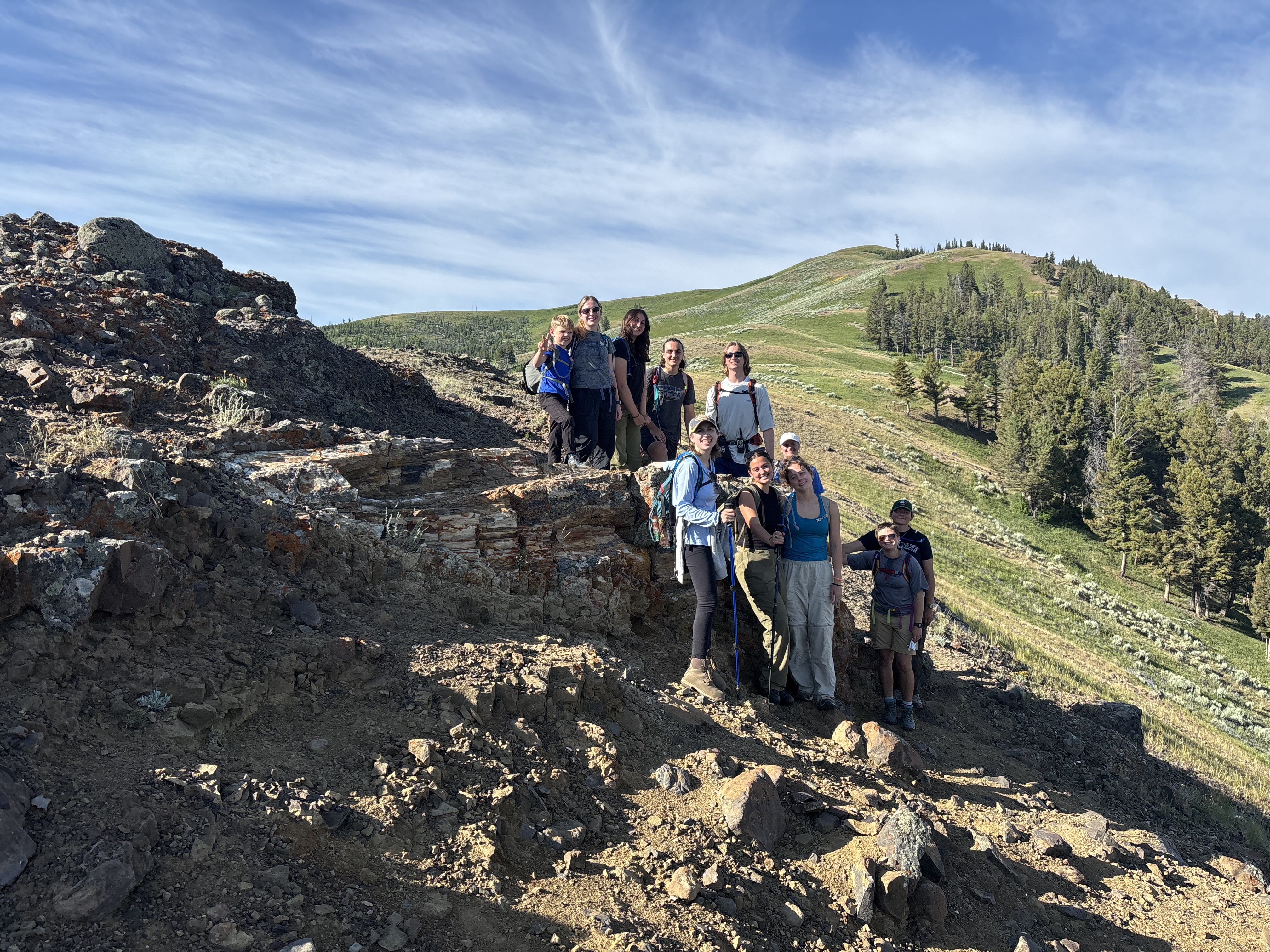 Image of students on mountain.