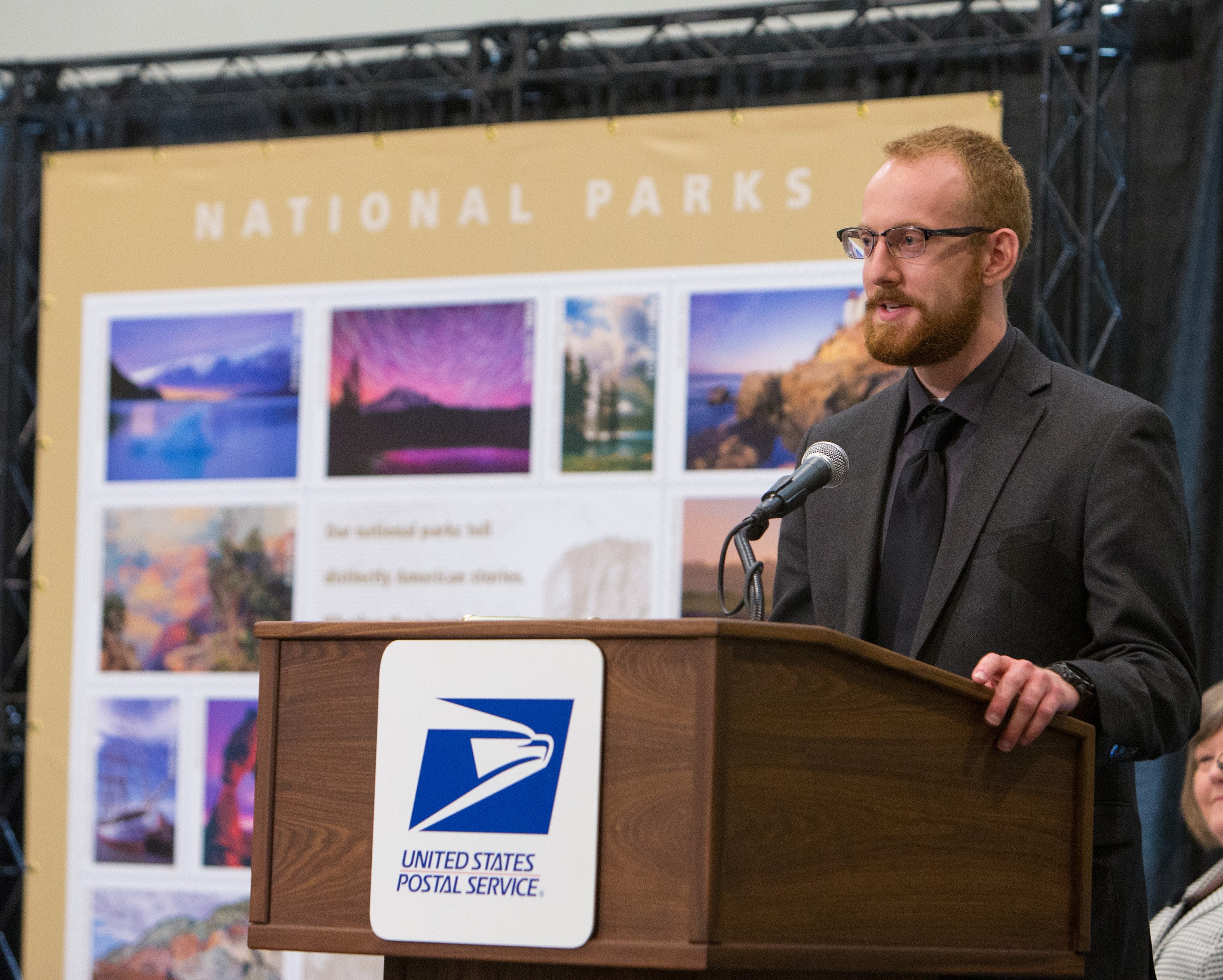 Matt Dietrich stands at a podium.