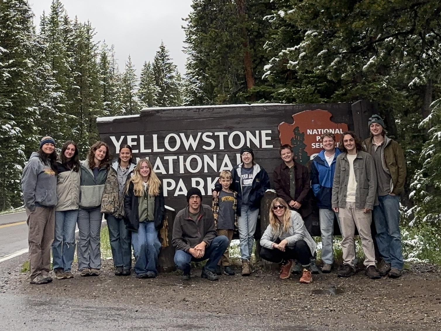 Students at Yellowstone National Park.